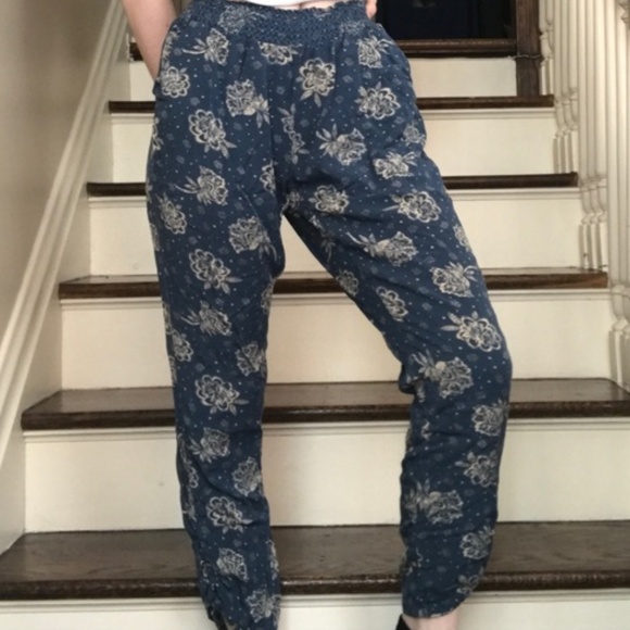 Bongo BOHO Floral Joggers Size Medium - Picture 1 of 6